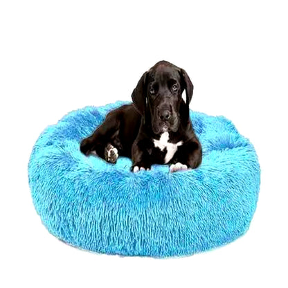 Large Washable Plush Dog Bed - Fluffy Sofa Style for Medium and Small Dogs